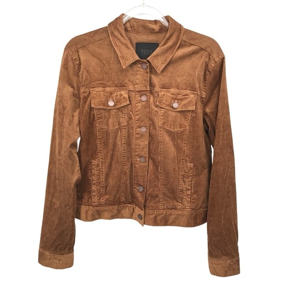 Paige Brown Corduroy Chore Jacket large coat - Picture 2 of 8